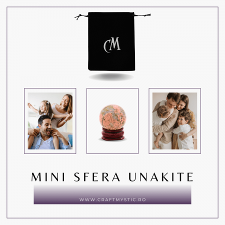 Sfera din Unakite, 1 buc, 30-35 mm - Piatra Semipretioasa pentru Cadouri, Echilibru si Vindecare [7]