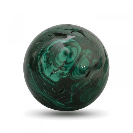 Sfera Malachit natural 50-55 mm 300-350 g - Focalizarea Energiilor de Vindecare [6]