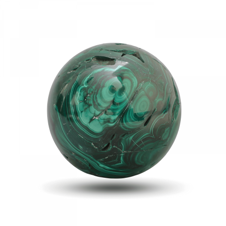 Sfera Malachit natural 50-55 mm 300-350 g - Focalizarea Energiilor de Vindecare