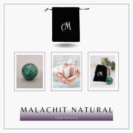 Sfera de Malachit Natural 55-60 mm, 350-400 gr - Patrunde in Miezul Beneficiilor Naturii [6]