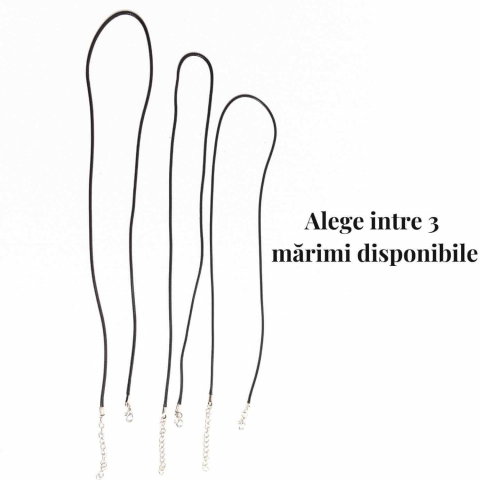 Snur ajustabil din imitatie piele cerata neagra 1.5mm, 50+5cm – Ușor și versatil [2]