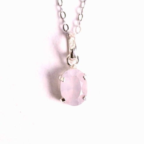 Dragoste si relatii - Iubire si Echilibru Emotional – Colier Cuart Roz Argint 925