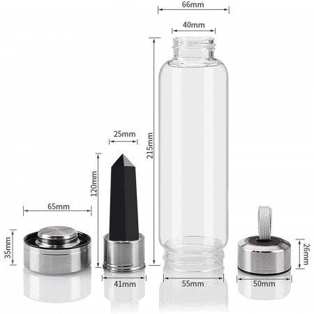 Sticla de apa cu varf de cristal Ametist – 550 ml [6]