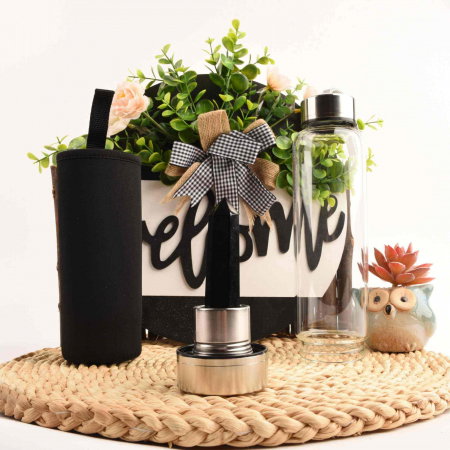 Sticla de apa cu varf de cristal Ametist – 550 ml [3]