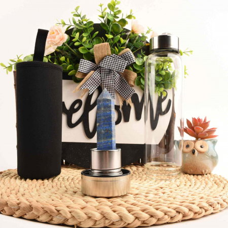 Sticla de apa cu varf de cristal Ametist – 550 ml [2]