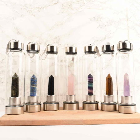 Sticla de apa cu varf de cristal Ametist – 550 ml [4]