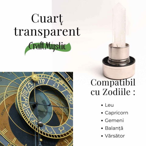 Sticla de apa cu varf de cristal Ametist – 550 ml [12]