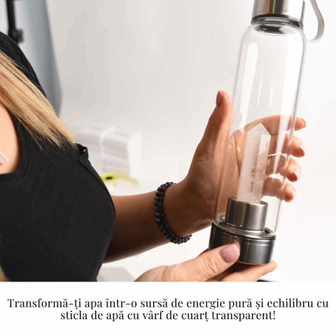 Sticla de apa cu varf de cristal Ametist – 550 ml [7]