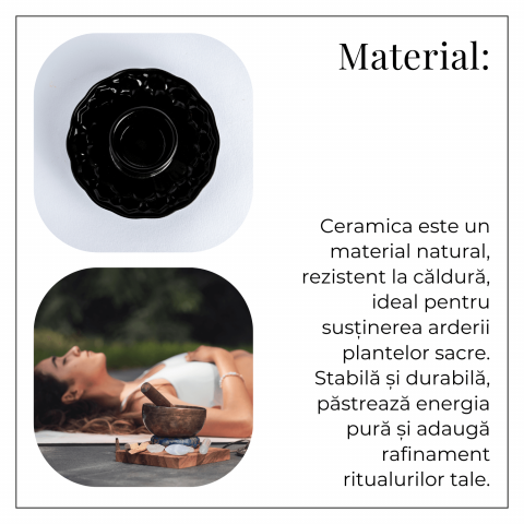 Suport design lotus negru – Pentru accesorii purificare si echilibru energetic [5]