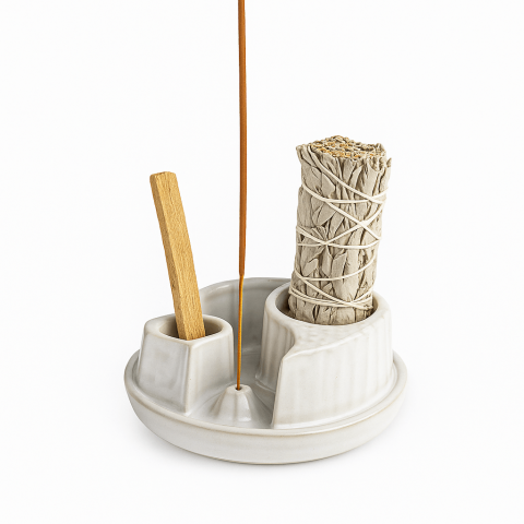 Suport ceramic 3 in 1 – Palo Santo, Salvie si Betisoare parfumate [8]