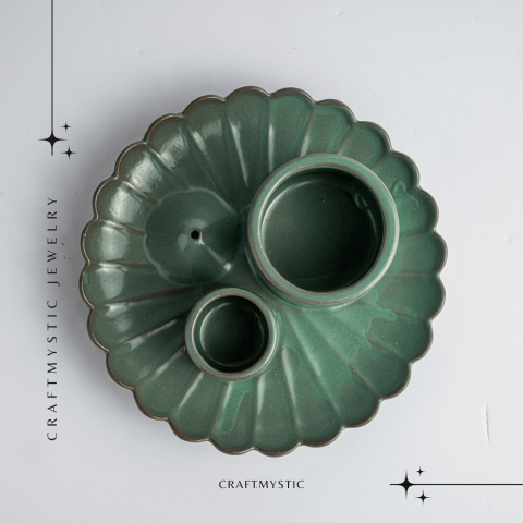 Suport ceramic verde 3 in 1 – Palo Santo, Salvie si Betisoare [7]