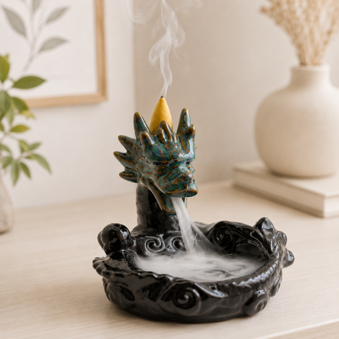 Suport Ceramic Dragon pentru Conuri Parfumate – Protectie Spirituala si Atmosfera Zen [1]