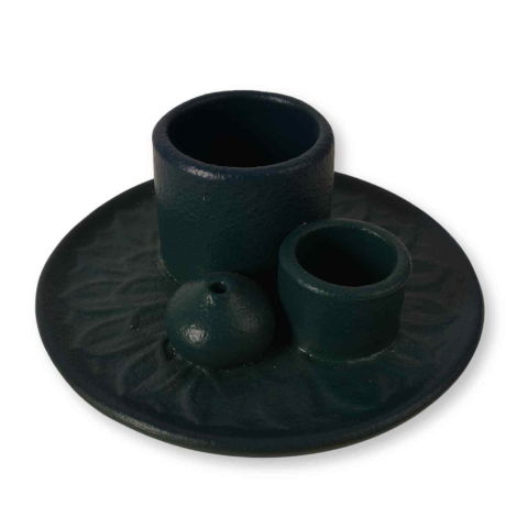 Suport ceramic 3 in 1 pentru salvie, Palo Santo si betisoare parfumate – model rotund [8]