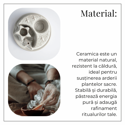 Suport ceramic 3 in 1 – Palo Santo, Salvie si Betisoare parfumate [7]