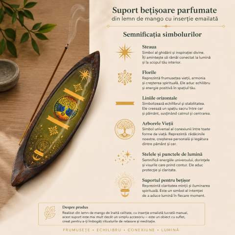 Suport Betisoare Parfumate Arborele Vietii in Forma de Barcuta – Armonie si Relaxare [4]
