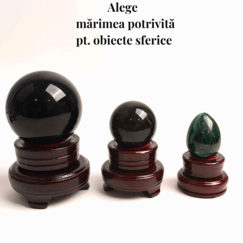 Suport lemn rotativ pentru sfere oua si obiecte sferice– Expunere eleganta si rotativa [3]