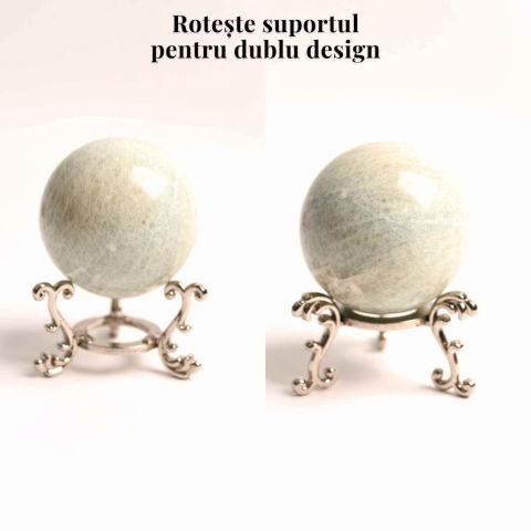 Suport Metalic pentru Sfere, Oua, Pietre – Design Dublu Elegant [1]