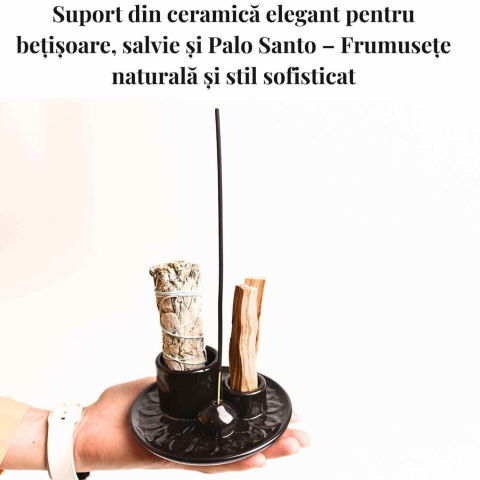 Suport ceramica pentru salvie, palo santo si betisoare – Eleganta si purificare [3]