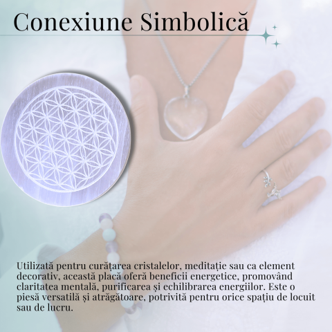 Placa din Selenit Natural pentru Curatare si Incarcare Cristale - Energie Pura [4]