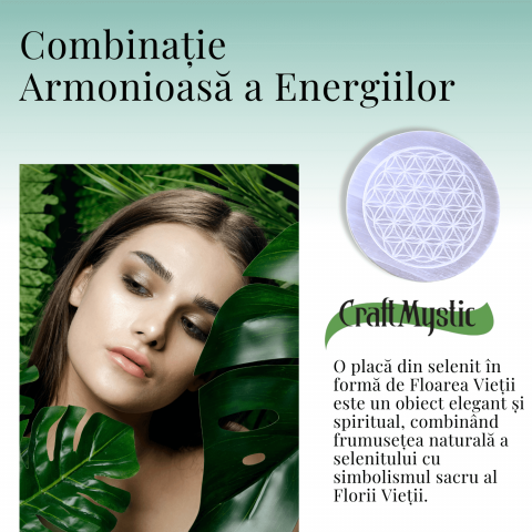 Placa din Selenit Natural pentru Curatare si Incarcare Cristale - Energie Pura [6]