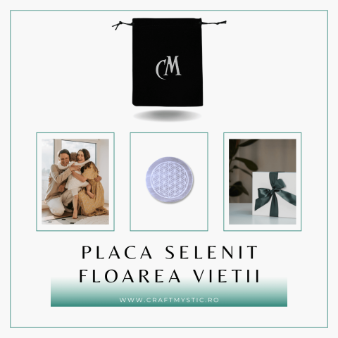 Placa din Selenit Natural pentru Curatare si Incarcare Cristale - Energie Pura [5]