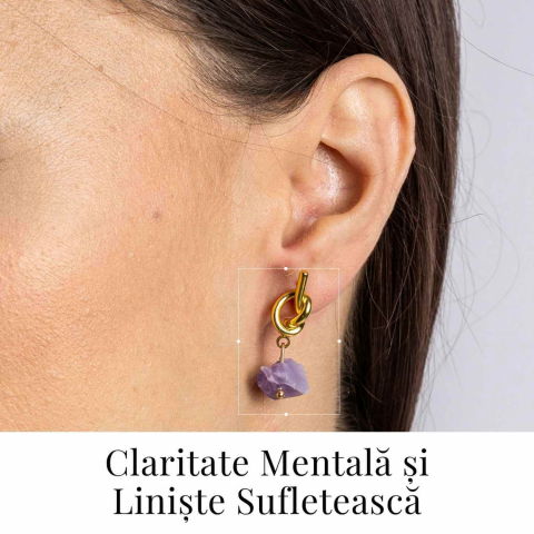 Talisman al Claritatii – Cercei cu Ametist si Nod Elegant [1]