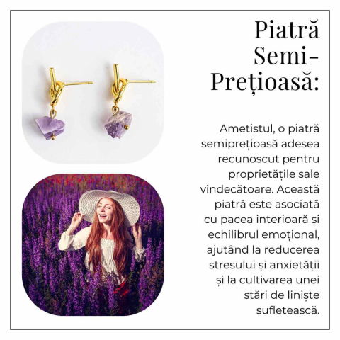 Talisman al Claritatii – Cercei cu Ametist si Nod Elegant [5]