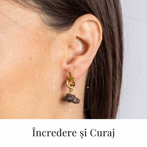 Talisman al Curajului – Cercei cu Granat si Nod Elegant [1]