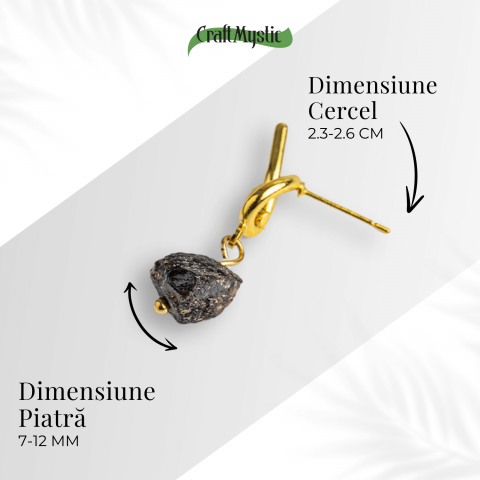 Talisman al Curajului – Cercei cu Granat si Nod Elegant [3]