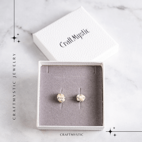 Cercei cu piatra Howlita – Minimalism cu energie linistitoare [6]