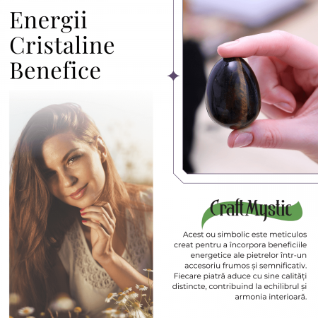 Ou Handmade de 50mm din Piatra Naturala de Ochi de Tigru [4]