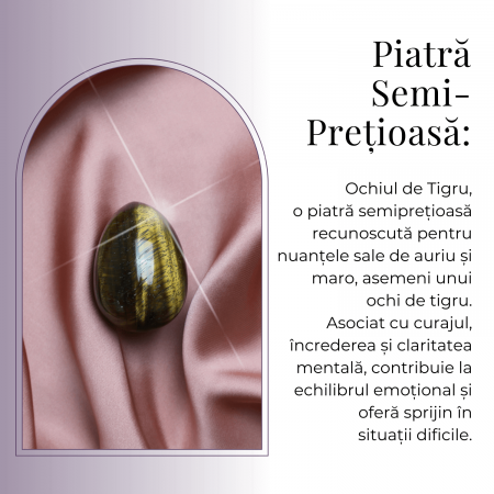 Ou Handmade de 50mm din Piatra Naturala de Ochi de Tigru [7]