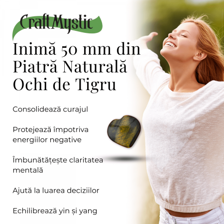 Inima Sculptata Manual de 48-53mm din Ochi de Tigru Curcubeu Naturala [5]