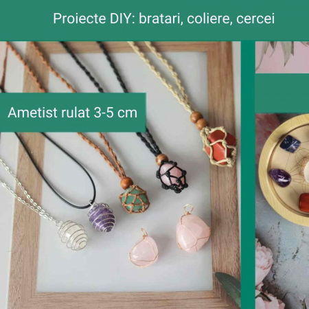 Piatra naturala de Ametist polisata 3-5 cm Ideala pentru Reiki si Vindecare Energetica [5]