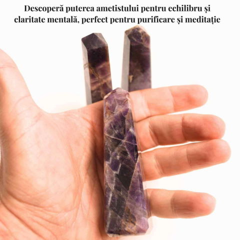 Turn din Ametist cu 4 laturi – Claritate mentala si echilibru spiritual [4]
