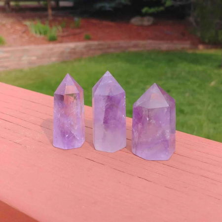 Turn de cristal semipretios vindecator hexagonal Ametist - Obelisc cu inaltimea intre 6-7 cm [6]