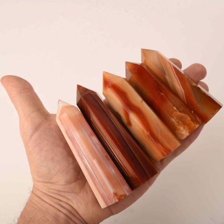 Turn din cristal natural unicat Carneol 9-10 cm - Ajuta la echilibrarea emotiilor, ameliorarea stresului si stimularea claritatii mentale [4]