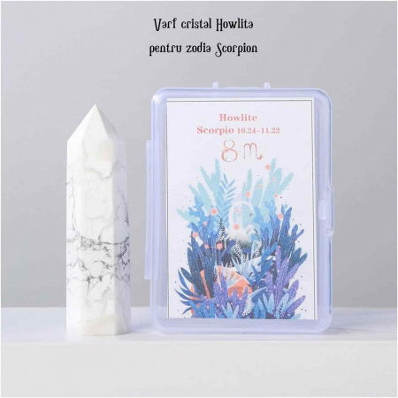 Varf de Cristal 6 cm pentru cele 12 zodii - Pietre semipretioase specifice zodiei - Un cadou deosebit [3]