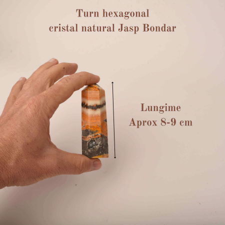 Turn din cristal natural unicat Jasp Bondar 8-9 cm - Protectie si echilibru [2]