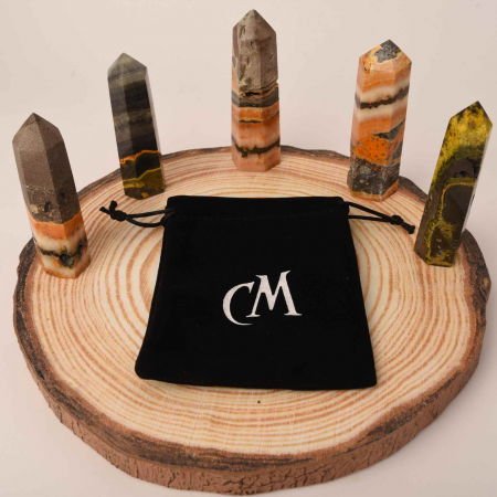 Turn din cristal natural unicat Jasp Bondar 8-9 cm - Protectie si echilibru [4]