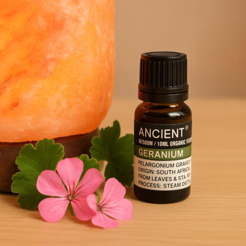 Ulei esențial organic Geranium 10 ml (Pelargonium graveolens) – floral, echilibrant, pentru difuzor & masaj diluat [2]