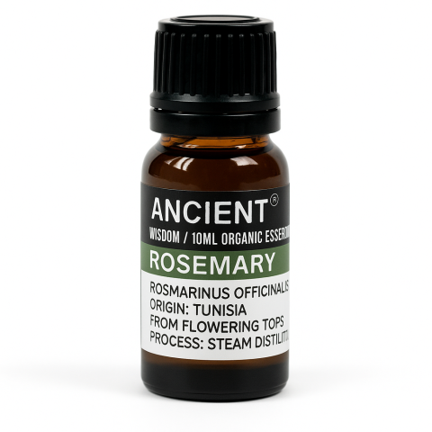 Instrumente și Accesorii Spirituale - Ulei esential organic Rosemary 10 ml (Rosmarinus officinalis) – proaspat, tonic, pentru difuzor si scalp