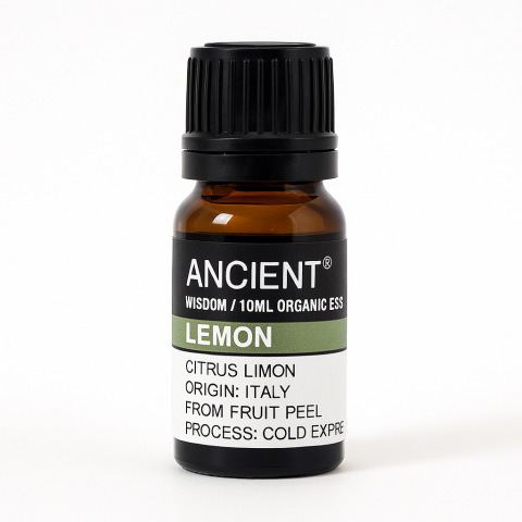 Instrumente și Accesorii Spirituale - Ulei esential organic Lemon 10 ml (Citrus limon) – proaspat, purificator, pentru difuzor & curatenie naturala