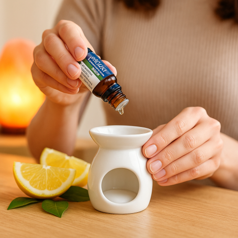 Ulei esential organic Lemon 10 ml (Citrus limon) – proaspat, purificator, pentru difuzor & curatenie naturala [2]