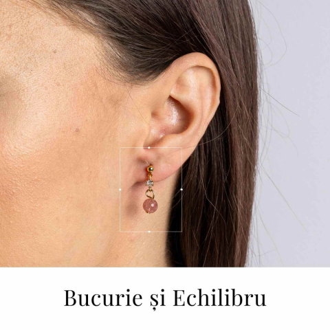 Vibratie de Iubire si Gratie – Cercei cu Cristal Capsuna [1]