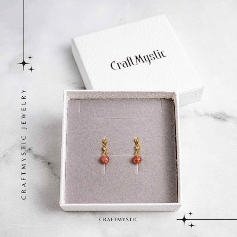 Vibratie de Iubire si Gratie – Cercei cu Cristal Capsuna [6]