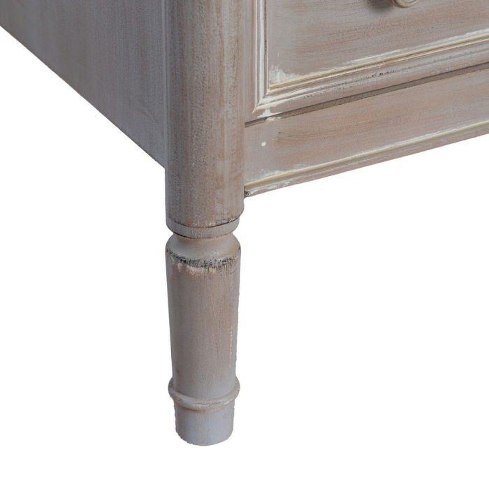 Comodă shabby chic maro deschis 2 sertare cu picioare sculptate [4]