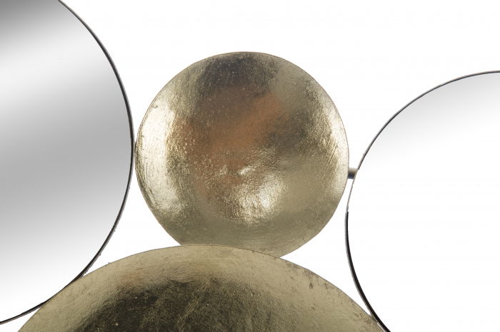 Decoratiune perete Globes, metal/oglinda, auriu [6]