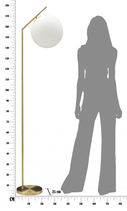 Lampa podea Glamy, auriu alb [8]