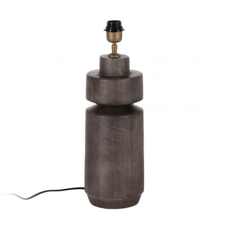 Scaune in Stil Japandi - Baza lampa eleganta maro din lemn pentru decor natural|Accesorii pentru iluminat cald si rustic